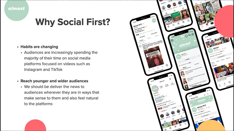 A social-first content strategy is appealing to the reading habits of young audiences.