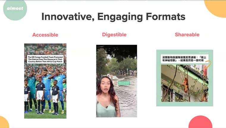 Almost strives to be accessible, digestible, and shareable.