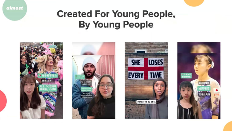 Almost also prioritises hiring young reporters.
