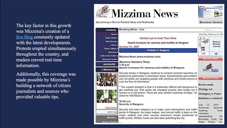 The company's live blogs used citizen journalists to meet a reader need.