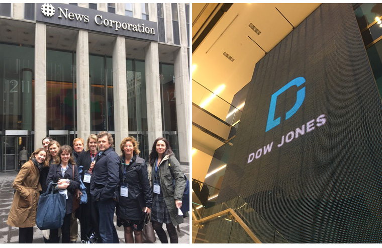 Study tour participants spent half a day at News Corp, most of it with the company's data team.