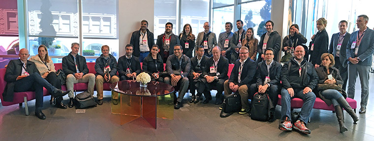 The study tour enjoyed discussion and a quick tour of Bloomberg's headquarters.