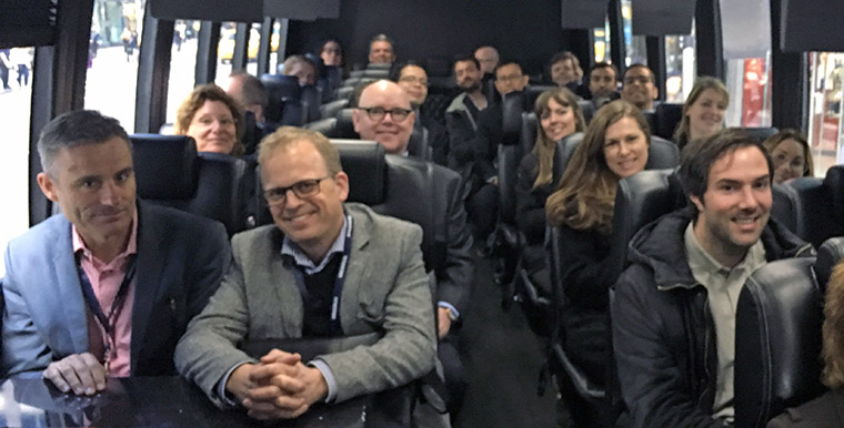 No study tour is complete without a ride across the city on a bus.