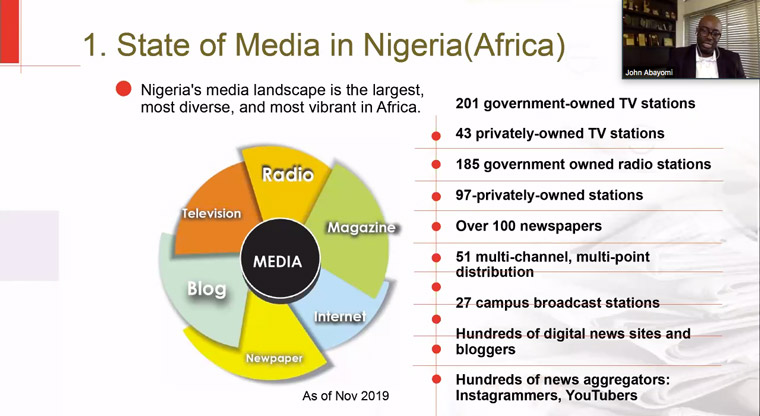 John Abayomi, online editor of Punch, discussed Nigeria's media landscape with Summit participants.
