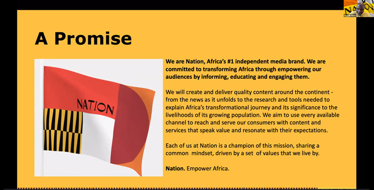 Nation Media Group shares its promise of quality journalism.