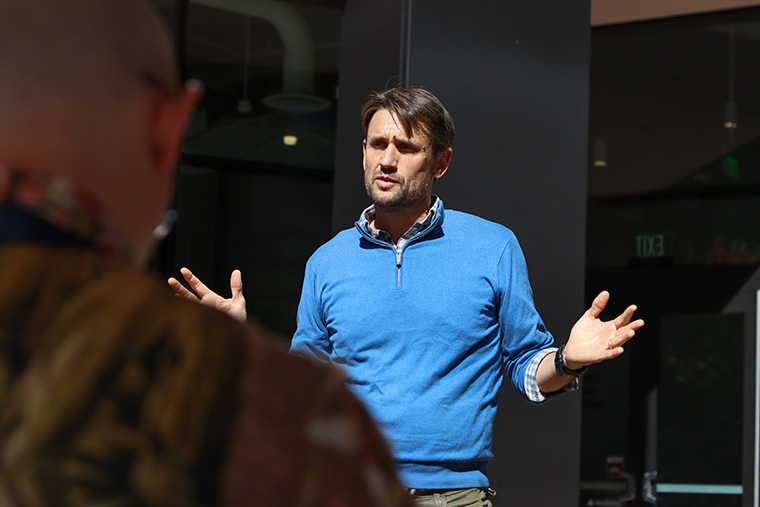 During the study tour stop at Stanford’s Brown Institute, attendees were warned about the risks of opaque algorithms on what content is served to readers.