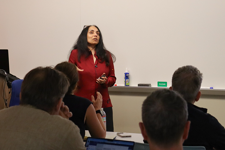 Aparna Lakshmi Ratan, partner product director for Microsoft AI, explained to attendees how MSN uses large-language models.
