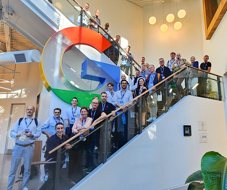 Attendees spent time on the Google campus as part of the 14-stop study tour.