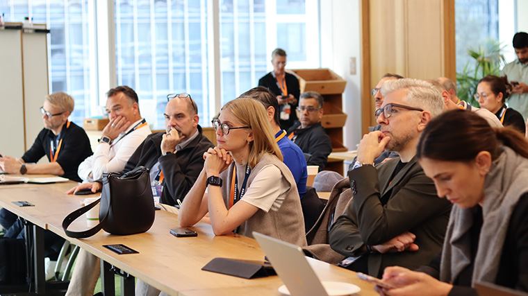 Study tour attendees at Salesforce, one of 11 study tour stops this week.