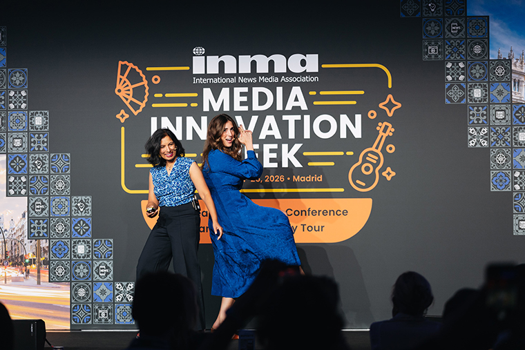 INMA's Sonali Verma and Kerstin Hasse roll out a "ghostbusters" theme to resolve mysteries and fears of conference delegates.