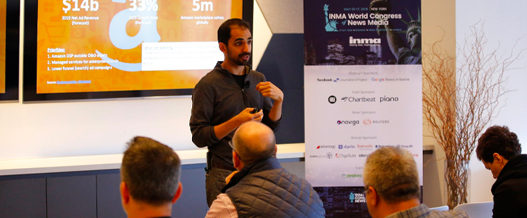 Kunal Gupta, CEO and founder of Polar, shares with study tour participants his thoughts on trust, social media, and the dirty Web.