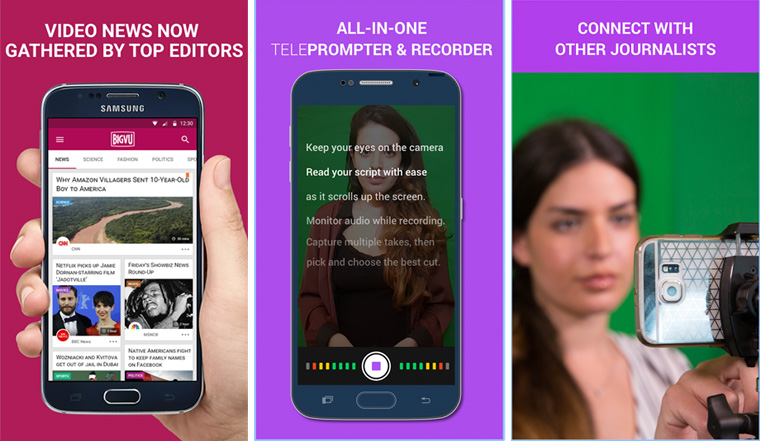 Start-up BigVu has created an app allowing journalists to create, edit, and publish video content.