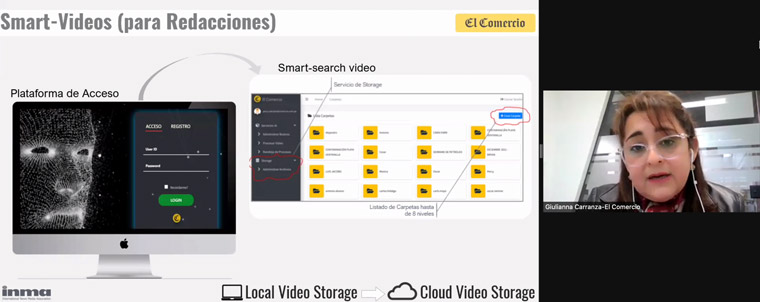 Smart videos save time with facial recognition and are available on a database for journalists regardless their location.