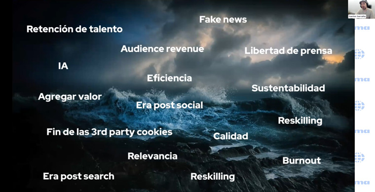 Gaston Serralta, co-founder and CEO of Dosunos in Argentina, listed current challenges to the news media company.