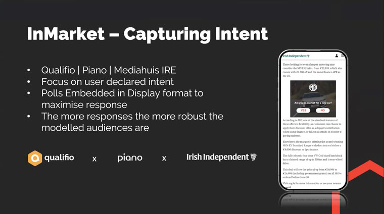 InMarket makes it easier to target high-value audiences, Connor Diamond, head of data insights at Mediahuis, said.