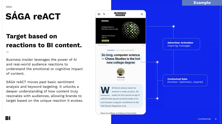 Business Insider has unlocked targeting through a combination of zero-party data and AI, Erin Hennessy, vice president of ad product innovation, said.