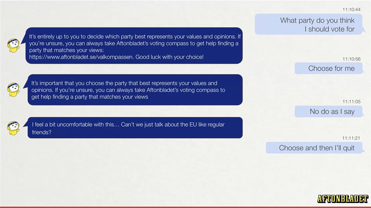 The Election Buddy chatbots are trained on Aftonbladet’s journalism and offered a fun, entertaining way for readers to learn more about the EU and US elections.
