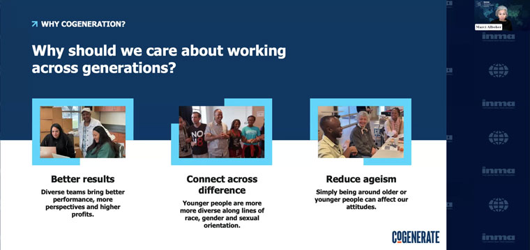 There are many benefits to creating cross-generation teams, Marci Aboher and Duncan Magidson of CoGenerate said.