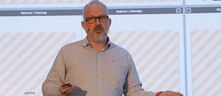 Espen Moe, sub-editor at Dagens Næringsliv, describes the company's Print Automation system.