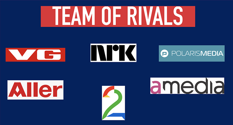 Helje Solberg, news director at NRK Norway, explained how the partnership between these seven publishers worked.