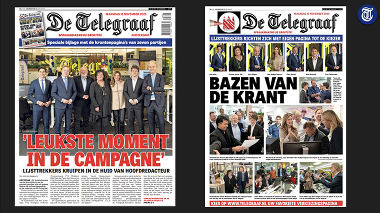 Kamran Ullah, chief editor at De Telegraaf, shared how the publisher's editor-in-chief for a day worked with the country's seven main parties.