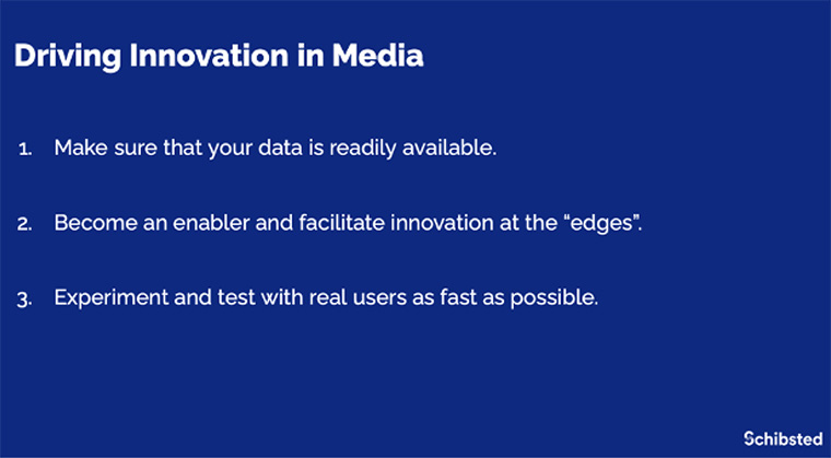 Juan Carlos Lopez shared Schibsted's tips for driving innovation within the company..