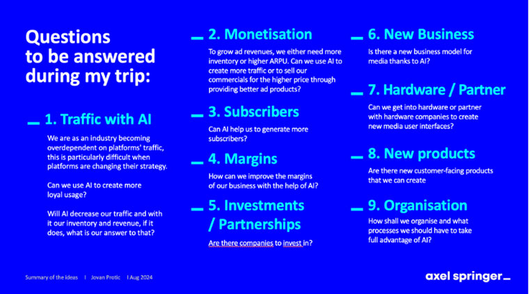 Jovan Protic, vice president of the board at Ringier Axel Springer Polska, explained the questions he wanted to answer during six months in Silicon Valley.