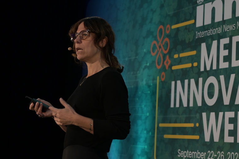 Madelaine Levy, head of storytelling at Svenska Dagbladet, said podcasts have an intimacy text journalism does not.
