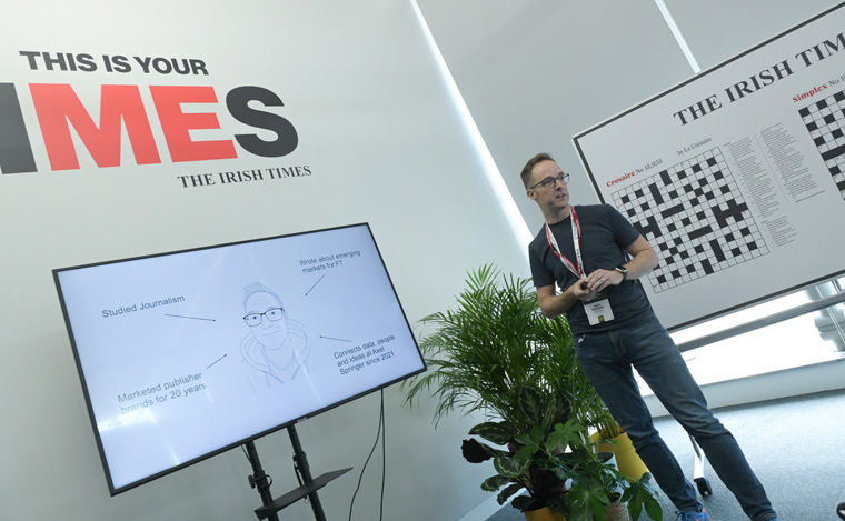 Janis Kitzhofer, senior manager/editorial insights and development at Axel Springer, explained how AI tools connect journalists to audience user needs.