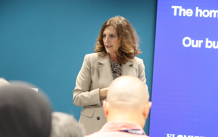 Unidad Editorial CEO Laura Múgica presents during Media Innovation Week.