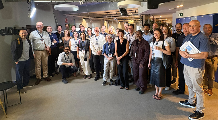 INMA study tour participants tour elDiario this week as part of Media Innovation Week in Madrid.