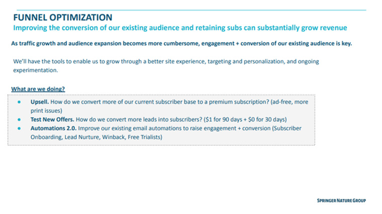 The team at Scientific American is working to upsell its current subscribers to its premium offer.