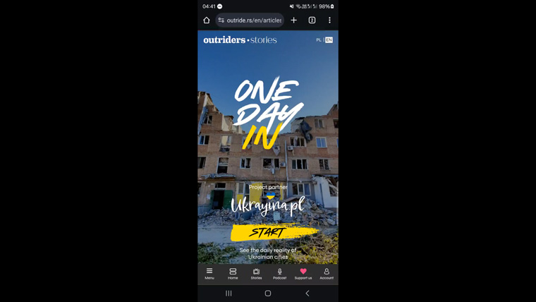 The "One Day In" series featured five Ukrainian cities on the front line of the war with Russia.