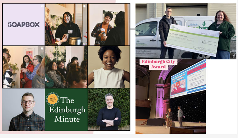 The Edinburgh Minute focuses on community building, word-of-mouth, and transparency to build a loyal audience base.