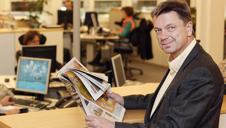 Terje Tandberg, CEO of Budstikka Media, discussed his many company's 99% subscription rate and many platform options at INMA's Ideas Day on Wednesday.