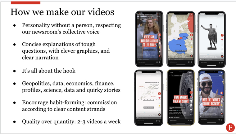 The Economist shared details of how it makes its video content.