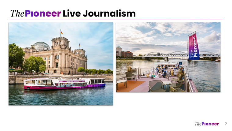 The Pioneer One offers a unique venue for live journalism.