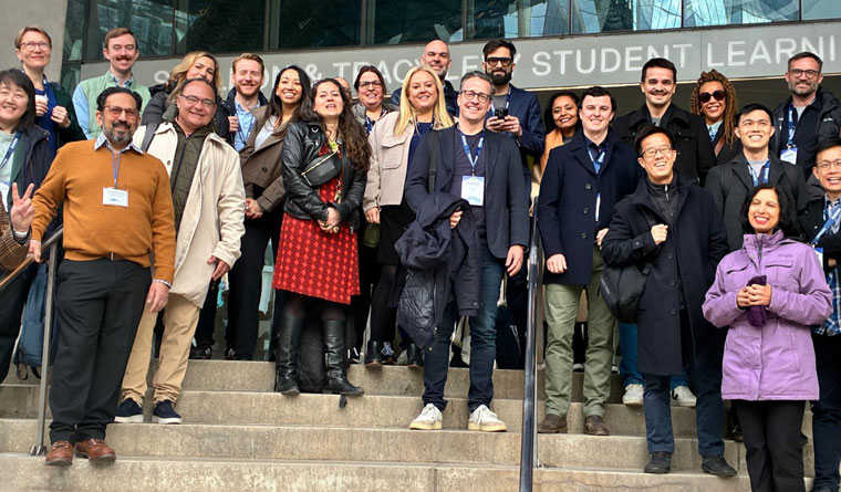 Study tour participants outside DMZ (Digital Media Zone).