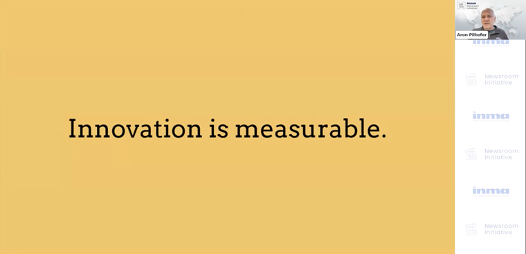 Innovation is a measurable process, Aron Pilhofer, professor of journalism at Temple University in Philadelphia, said.