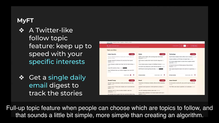 MyFT is the result of quantitative and qualitative data analysis with FT readers.