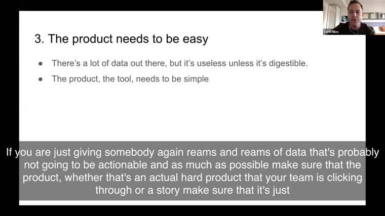 A simple user interface makes data usable.
