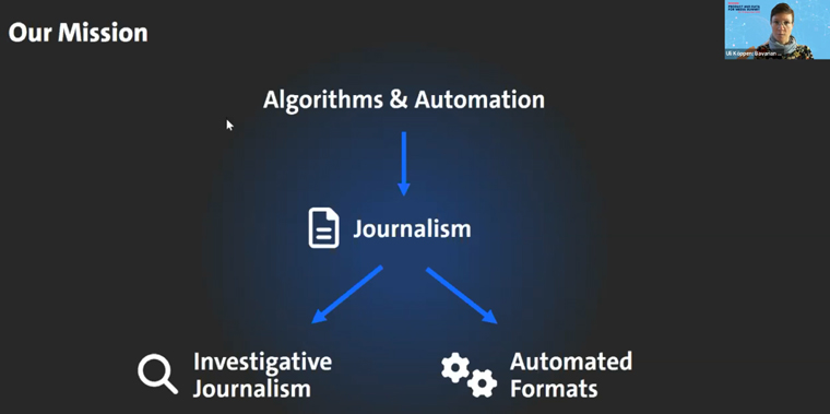 Uli Köppen, head of AI and automation and co-lead of Bayerischer Rundfunk data, explained how the media company's mission is helped by personalisation.