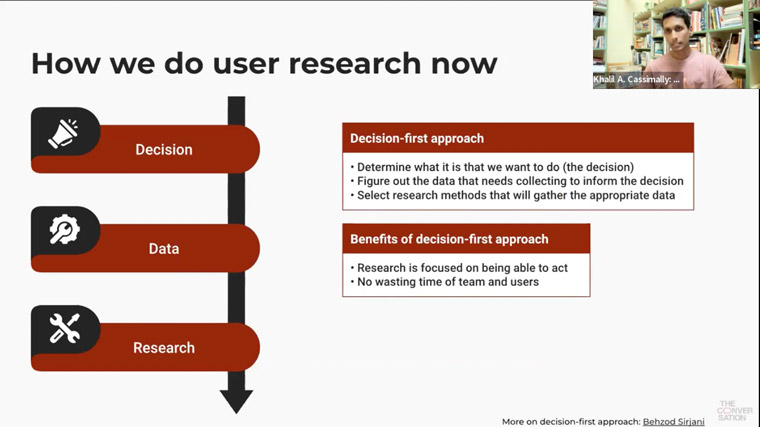 The team at The Conversation works together to make decisions around audience research, Khalil Cassimally, the company’s audience project manager, said.