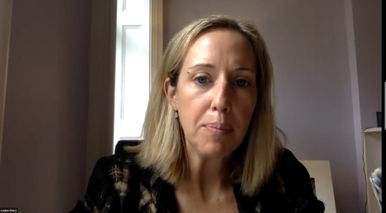 Louise Story, author and former editor of newsroom strategy at The Wall Street Journal, stressed the importance of keeping content and product connected.