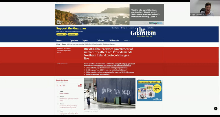 Caspar Llewellyn Smith, chief product officer for The Guardian, said live blogs are a key way the company gets close to its audience.