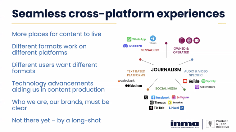 News audiences expect seamless cross-platform experiences.