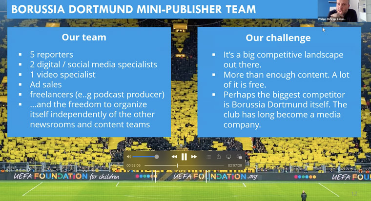 A specialised team helps Lensing Media rethink its approach to engaging audiences through sports content, Philipp Ostropp, head of product development, said.