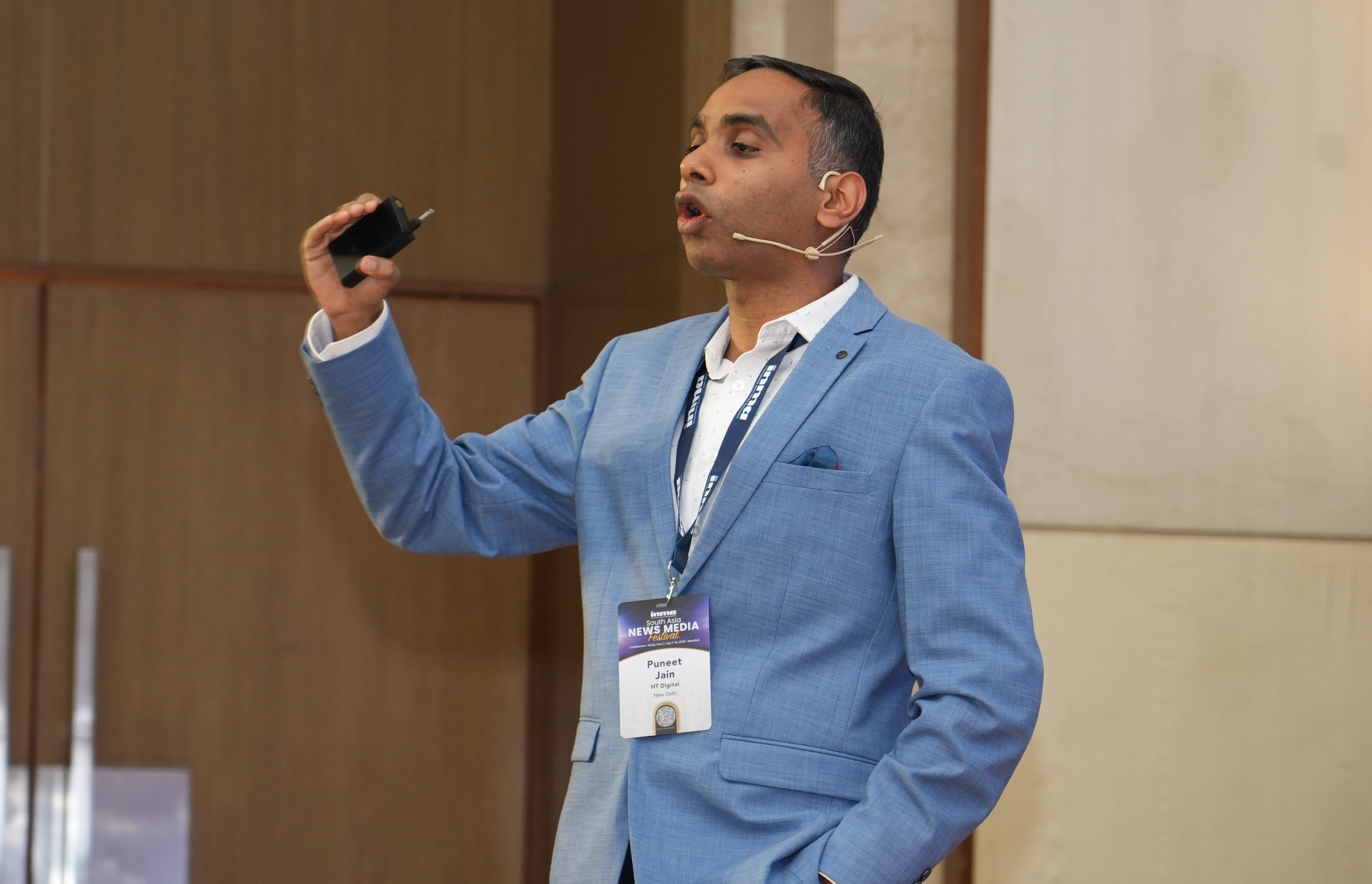 HT Digital’s Puneet Jain breaks down his company’s tiered AI framework for the INMA Mumbai conference delegates.