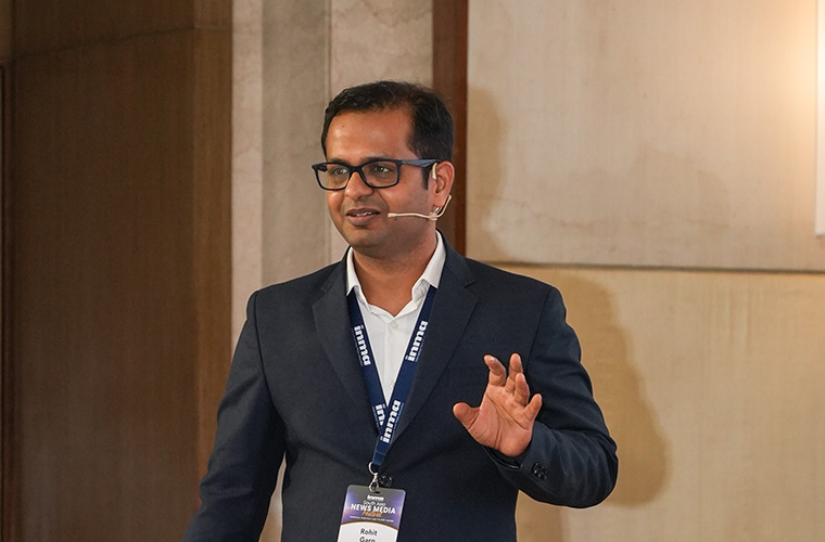 Times of India’s Rohit Garg showed off AI tools and how the company is using AI in product development at the INMA Mumbai conference.