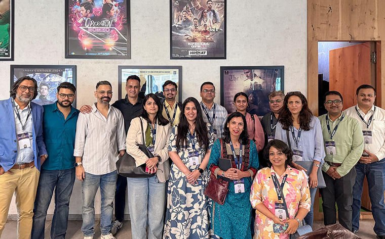 South Asian media professionals stop at Friday Filmworks in Mumbai as part of a two-day study tour. They learned about the company’s mantra of “Let story drive the engine, but let data light the path.”